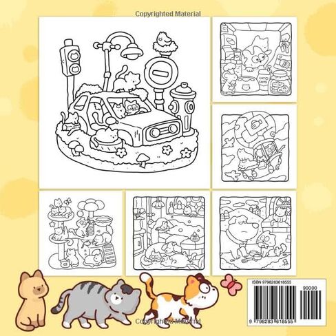 The Little Cat: Cozy Life of Kitty Coloring Book for Adults and Teens (Cozy & Cute Coloring) in Kuwait