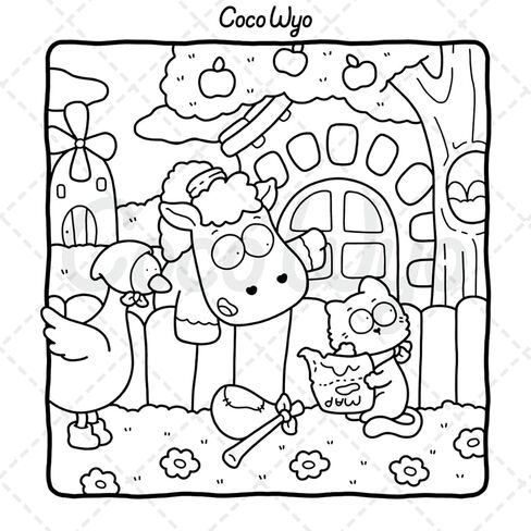The Little Cat: Cozy Life of Kitty Coloring Book for Adults and Teens (Cozy & Cute Coloring) in Kuwait
