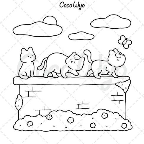 The Little Cat: Cozy Life of Kitty Coloring Book for Adults and Teens (Cozy & Cute Coloring) in Kuwait