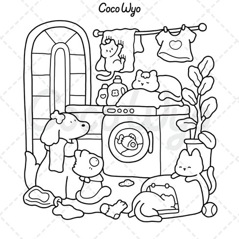 The Little Cat: Cozy Life of Kitty Coloring Book for Adults and Teens (Cozy & Cute Coloring) in Kuwait