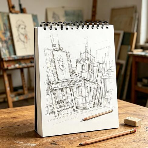 Cile Mixed Media Sketchbook–12x9 Inch,100 Sheets,100gsm Acid-Free Paper,Perfect for Drawing and Sketching with Tracing and Pastel Papers in Saudi Arabia