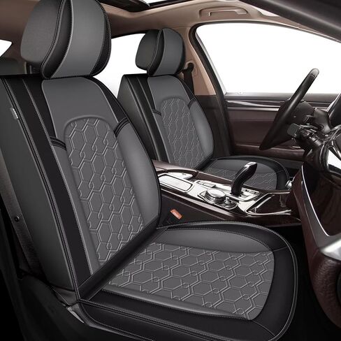 Car Seat Covers Full Set Fit for Nissan Frontier 2009-2026,Waterproof Laux Leather Seat Protectors for 5-Seat Vehicles(Black) in Saudi Arabia