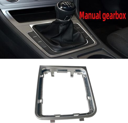 Interior Gear Shift Knob Boot Chrome Cover Trim Compatible with VW Golf MK7 MK7.5 GTI R (MT) in Kuwait