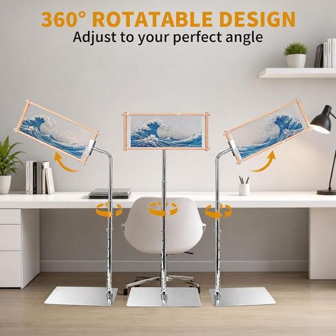 Rotating Adjustable Embroidery Floor Rack with Side Clamp, Metal Needlepoint Support Compatible with Lowery, Fits Q-Snap Frames & 20 Inch Scroll Rods in Saudi Arabia