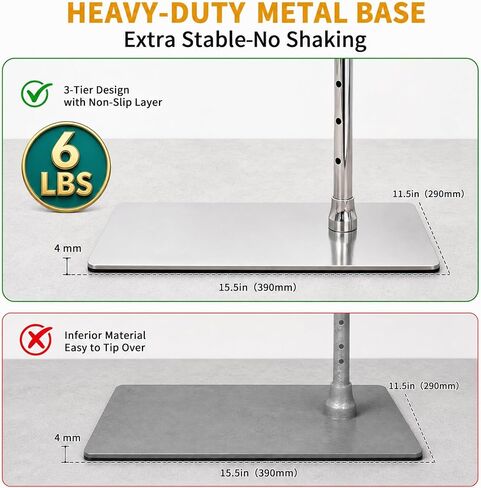 Rotating Adjustable Embroidery Floor Rack with Side Clamp, Metal Needlepoint Support Compatible with Lowery, Fits Q-Snap Frames & 20 Inch Scroll Rods in Saudi Arabia