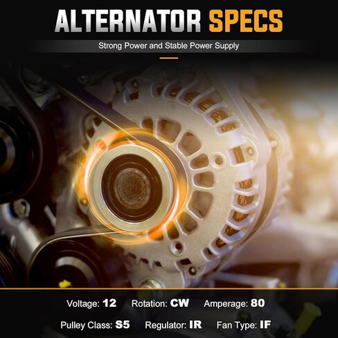 New 80Amp Alternator 1.5 1.5L for 2007 2008 Honda Fit (Base, Sport) Replace# ‎A005TB1391 AHGA69 400-48080 AMT0205 in Kuwait