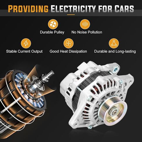 New 80Amp Alternator 1.5 1.5L for 2007 2008 Honda Fit (Base, Sport) Replace# ‎A005TB1391 AHGA69 400-48080 AMT0205 in Kuwait