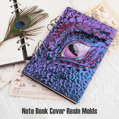 Note Book Cover Resin Molds, 2 Style A5 Note Book Cover, Resin Notebook Molds, Epoxy Resin Molds Silicone Casting with Book Rings for Notebook Epoxy Resin DIY in Kuwait