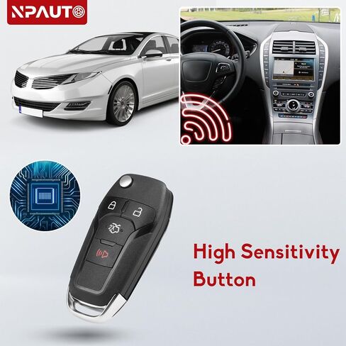 استبدال مفتاح Fob يناسب Ford Fusion 2013 2014 2015 2016 2017، مفتاح إشعال السيارة بالتحكم عن بعد للدخول بدون مفتاح، N5F-A08TAA، 164-R7986 in Kuwait