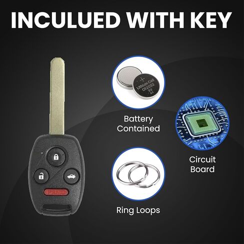 4-Button Remote Head Key/Compatible with Honda Accord Element 2003-2010 4-Button Remote Head Key / OUCG8D-380H-A (AFTERMARKET) in Saudi Arabia