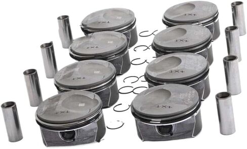 8pcs Piston and Ring Set Compatible with GTS 957 970 4.8L V8 Engine - Replaces OEM Numbers 94810304724 94810304824 94810305722 94810304755 in Saudi Arabia
