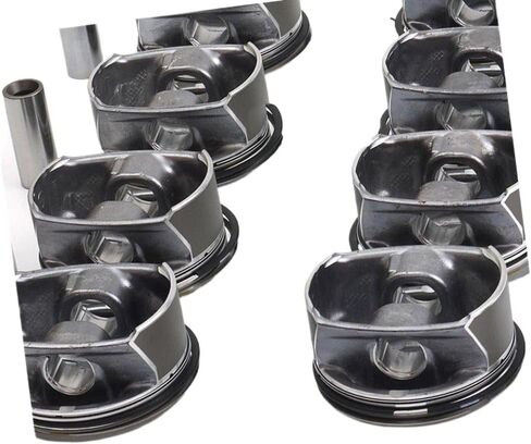 8pcs Piston and Ring Set Compatible with GTS 957 970 4.8L V8 Engine - Replaces OEM Numbers 94810304724 94810304824 94810305722 94810304755 in Saudi Arabia