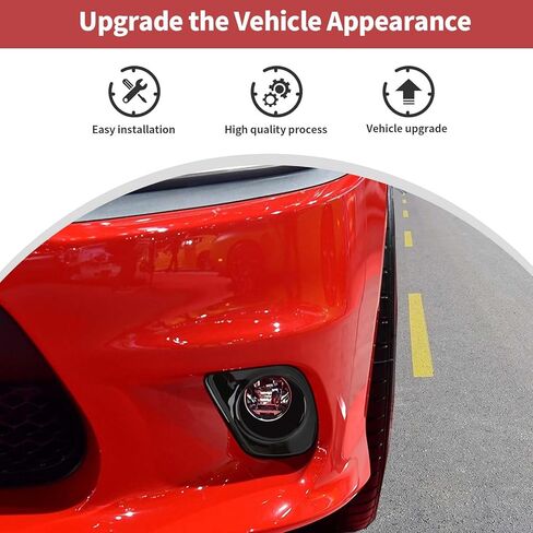 أغطية مصابيح الضباب الأمامية من CheroCar ملحقات خارجية لسيارة دودج تشارجر 2015-2023، أسود in Kuwait