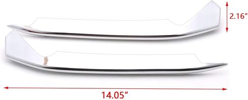 x xotic tech Exterior Front Fog Light Eyebrow Bezel Frame Cover Trim, Chrome, Compatible with Honda Accord 10th Gen 2018-2020 in Kuwait
