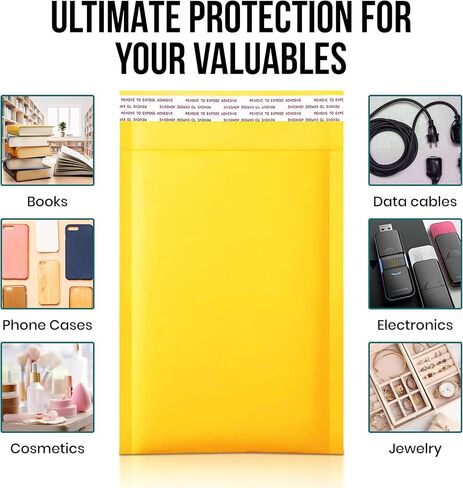 Levex - #0000 4" x 6" [50 Pack) Kraft Bubble Mailers, Padded Envelope Mailers, Packing Envelope & Mailing Bags for Shipping in Saudi Arabia