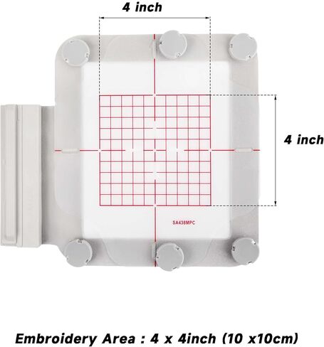 Maggiehoop Magnetic Embroidery Machine Hoop for Brother Innovis NQ1700E NQ1600E NQ1400E NQ3600D Dream Machine VE2200 4000D 1500D V7 V5 VM5200 Stellaire XE1 and Babylock Flare (4"x4", SA438M) in Saudi Arabia