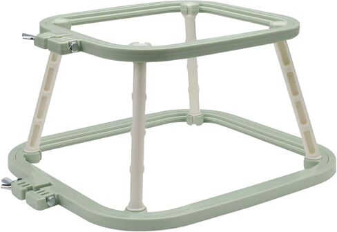 2-Layer Small Embroidery Hoop Stand, Square Hands Free Embroidery Frame for DIY Crafts, ABS Plastic Cross Stitch Hoop Holder for Craft Sewing, Needlework (Green) in Saudi Arabia