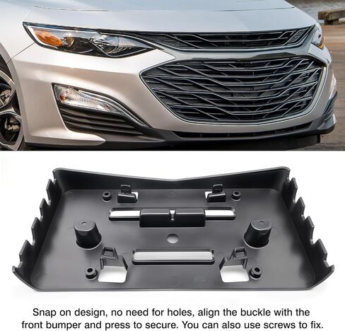 License Plate Bracket Holder Compatible with 2019-2025 Chevy Malibu, Front Bumper License Plate Mounting Frame Replaces 84524301 in Saudi Arabia