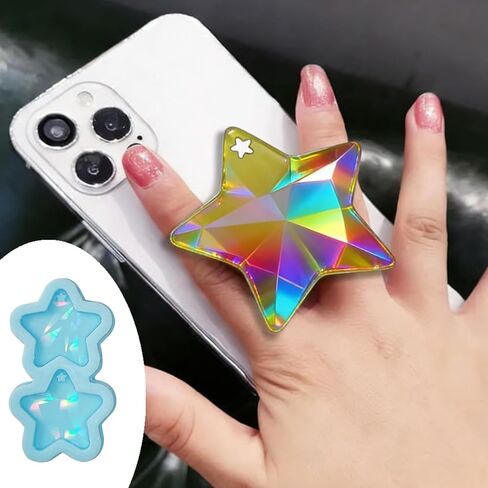 1 Pcs Blue Star Silicone Mold Exquisite Five-Pointed Star Shape Silicone Holographic Chocolate Mold for Resin Casting Jewelry Casting Supplies Home Decoration in Saudi Arabia