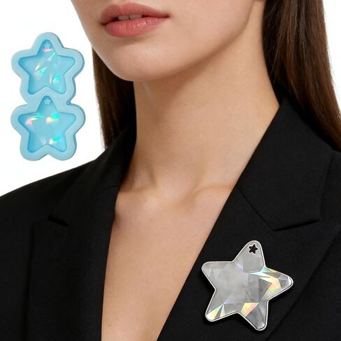1 Pcs Blue Star Silicone Mold Exquisite Five-Pointed Star Shape Silicone Holographic Chocolate Mold for Resin Casting Jewelry Casting Supplies Home Decoration in Saudi Arabia