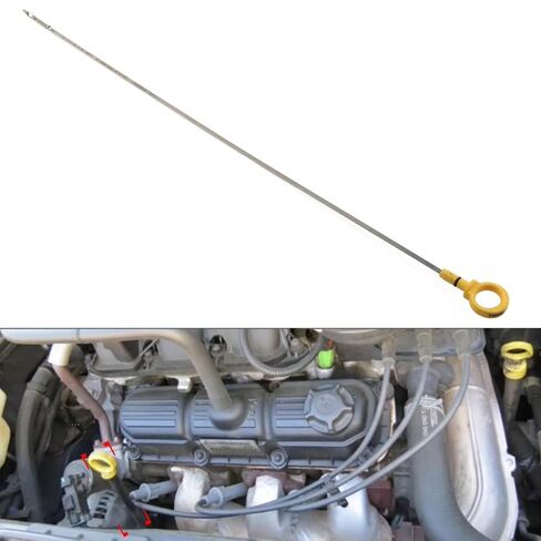 Engine Oil Dipstick Compatible with Dodge for Grand for Caravan 1997 1998 1999 2000 2001 2002 2003 2004 2005 646mm 3.3L 3.8L Engine Oil Level Dipstick 04694325AC in Saudi Arabia