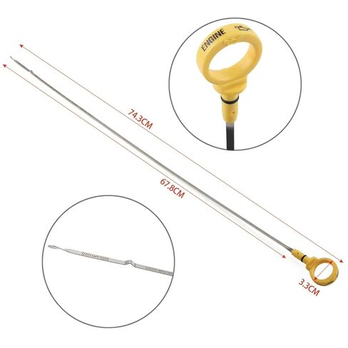 Engine Oil Dipstick Compatible with Chrysler for Pacifica 2007 2008 for Town for Country 2008 2009 2010 743mm Auto 4.0L Engine Oil Level Dipstick 4593604AA in Kuwait