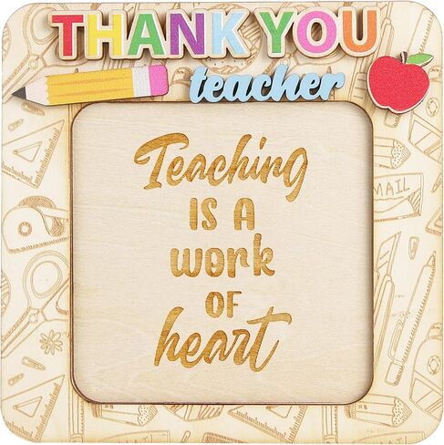 Teacher Appreciation Gifts for Women Men, Teacher Gifts Wood Plaque Sign Ornament, Wooden Sticky Notes Holder, Thank You Teacher Gifts, Back to School, End of Year in Kuwait