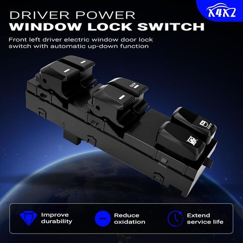 93571-2S000 Front Left Driver Side Power Window Door Lock Switch with Auto Up & Down for 2010-2015 Hyundai Tucson 2.0L 2.4L with Auto Up&Down Windows Replaces# 935712S000 in Kuwait