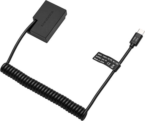 بطارية USB C إلى LP-E17 Dummy Battery لـ Canon EOS R8 T6S T6I T7I X8I SL2 800D 9000D CAMERA 9V/12V PD DR-E18 in Kuwait