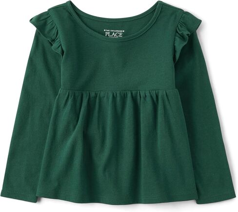 The Children's Place Baby Girls' and Toddler Long Sleeve Ruffle Top in Saudi Arabia