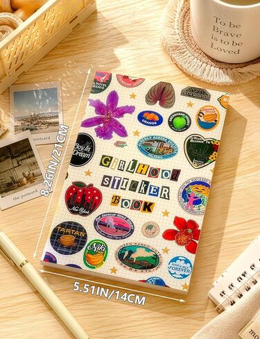 1260+ Retro Aesthetic Sticker Book for Journaling & Scrapbooking, Cute Vintage Girlhood Stickers for Teens & Adults, DIY Planner, Water Bottle, Laptop & Scrapbook Decoration Supplies in Saudi Arabia