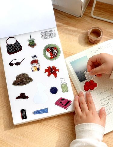 1260+ Retro Aesthetic Sticker Book for Journaling & Scrapbooking, Cute Vintage Girlhood Stickers for Teens & Adults, DIY Planner, Water Bottle, Laptop & Scrapbook Decoration Supplies in Saudi Arabia