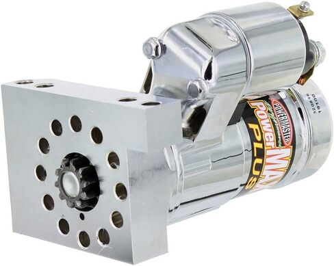 Powermaster 19100 Chrome Alternator (Mini Chevy Universal Straight Mating 153/168T Flywheel) in Kuwait