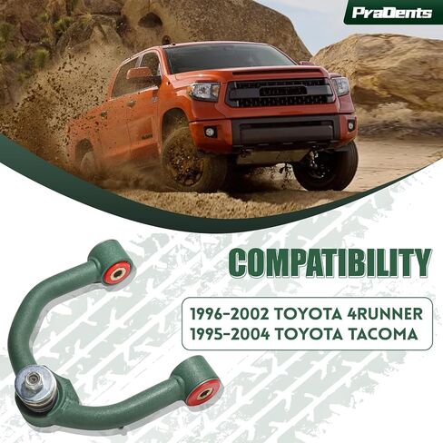 2-4" Lift Front Upper Control Arms for 1996-2002 Toyota 4Runner, 1995-2004 Toyota Tacoma, Tubular Arms with Ball Joint, Replacement OEM Factory Suspension Arms, Wrinkle Green in Saudi Arabia