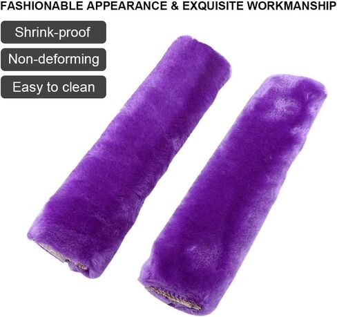 2Pcs Seatbelt Strap Cover, Soft Comfortable Plush Seatbelt Shoulder Pads For Car Seats, Strollers (Purple) in Kuwait