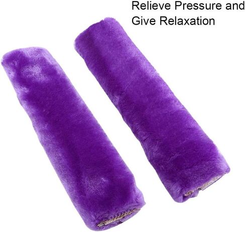 2Pcs Seatbelt Strap Cover, Soft Comfortable Plush Seatbelt Shoulder Pads For Car Seats, Strollers (Purple) in Kuwait
