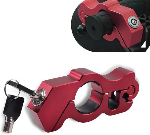 Pack-1 Motorcycle Grip Brake Lock, 5-5/16" x 2-3/16" x 15/16" Alloy Anti-Theft Throttle Lock, Replacement Modification Accessories, Suitable for Motorcycles, Scooters, Bicycles, ATVs (Black) in Kuwait
