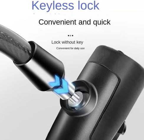 Mountain Bike Lock Universal Bicycle Anti-Theft Steel Lock for Road Bike Mountain Bike 1pcs （Black in Saudi Arabia