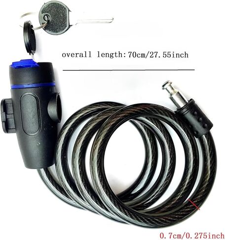 Mountain Bike Lock Universal Bicycle Anti-Theft Steel Lock for Road Bike Mountain Bike 1pcs （Black in Saudi Arabia