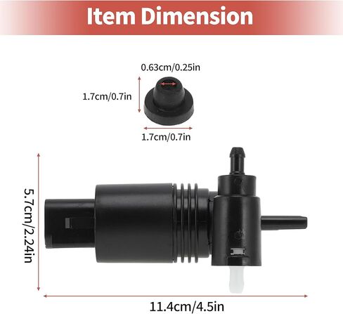 No.84134930/372693 Windshield Washer Pump W/Grommet for Chevy Equinox for GMC Terrain for Ford Escape C-max for Jeep Wrangler Cherokee Windshield Washer Fluid Pump in Kuwait
