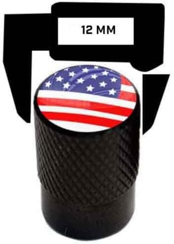 Vivid Black Anodized Billet Aluminum Tire Wheel Valve Stem Dust Caps for Cars Trucks Trailers SUV's RV's Motorcycles Bikes and More (Set of 4) Yellow Happy Smile Face in Saudi Arabia