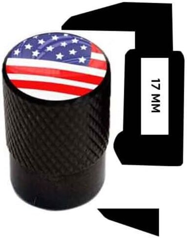 Vivid Black Anodized Billet Aluminum Tire Wheel Valve Stem Dust Caps for Cars Trucks Trailers SUV's RV's Motorcycles Bikes and More (Set of 4) Yellow Happy Smile Face in Saudi Arabia