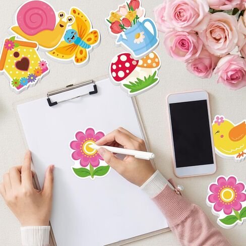 600 Sheets Spring Sticky Notes, Self-Adhesive Bird Butterfly Floral Sticky Memo Notes Flowers Memo Pads for Spring Home Office School Party Supplies in Saudi Arabia