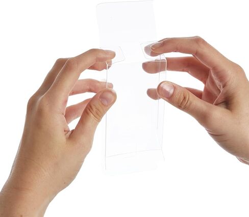 Stockroom Plus Cakesicle Boxes - 50 Pack 3.7 x 2.2 x 1.57 in Clear Plastic - Flat Cake Pop Box with Pop Stick Opening - Clear Containers for Party Favors in Kuwait