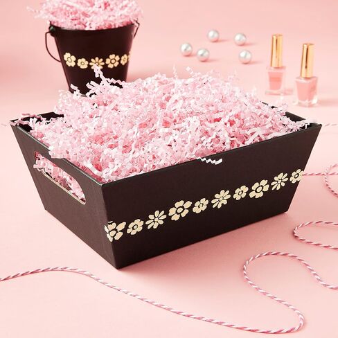 Celebrate It Black Gift Basket with Handles - Paper Gift Basket for Weddings, Parties, Birthdays - Bulk 12 Pack in Saudi Arabia