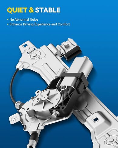 PHILTOP Front Left Driver Side Power Window Regulator and Motor Assembly Compatible with Hummer 2003 2004 2005 2006 2007 2008 2009 H2 Replaces 751-705,10390764,15184004(2 Pins) in Kuwait