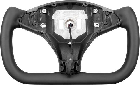 Yoke Steering Wheel for Tesla Model X 2016-2020,For Tesla Model S 2014-2020 Black Microfiber Leather With Heating Function in Saudi Arabia