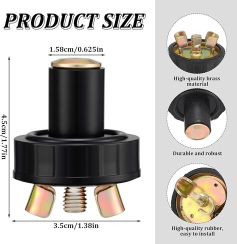 4 Pack 5/8 Inch Universal Oil Drain Plug Brass and Stainless Steel Rubber Plugs Automotive for Universal Car Accessories Replace Engine Expansion Plug in Kuwait