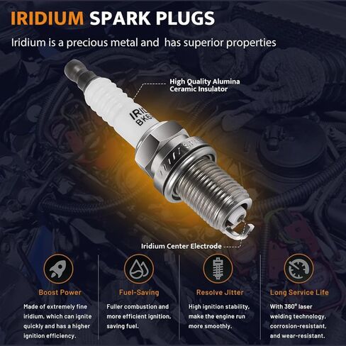 Set of 4 Ignition Coil Pack and Iridium Spark Plugs Compatible with Jeep Cherokee 2014-2020, Compass 2018-2020, Renegade 2015-2020 & Chrysler 200 & Ram ProMaster City & Dodge Dart in Saudi Arabia
