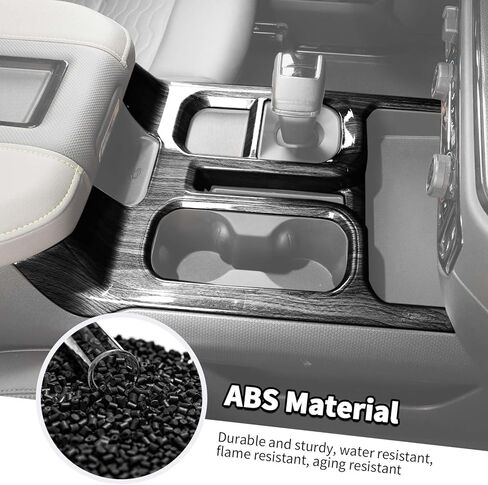 Jimen Compatible with Chevrolet Silverado 2022-2024, Center Console Gear Shift Panel Cover Trim (Black Wood Grain) in Kuwait